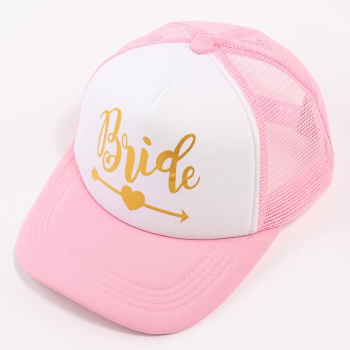 Кепка для девичника Bride, розовая