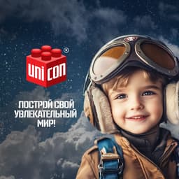 Сборная модель UNICON «Самолёт-невидимка», 34 детали, 6+