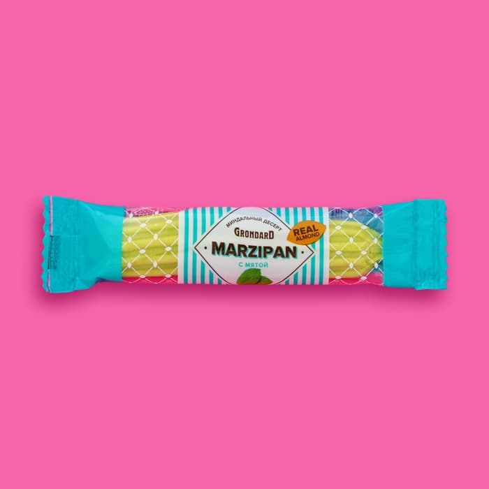 Батончик неглазированный марципановый, с мятой, 40 г