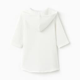 Рубашка-пончо детская MINAKU: muslin clouds, белая, размер 30 (104-110 см)