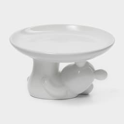 Подставка для торта Доляна «Мишка Отто», 20.5×11.5 см, белая