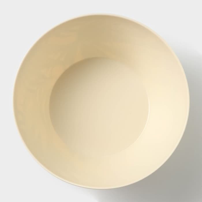 Тарелка глубокая «Лист папоротника», 700 мл, пластик, d=15×6,8 см, бежевая