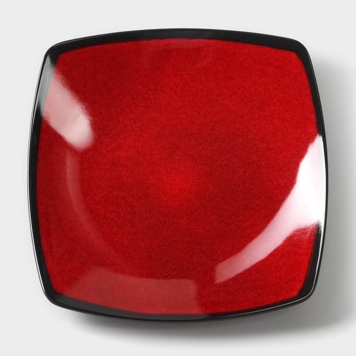 Блюдо сервировочное «Красный Восток», 18.7×2.5 см, пластик, чёрное