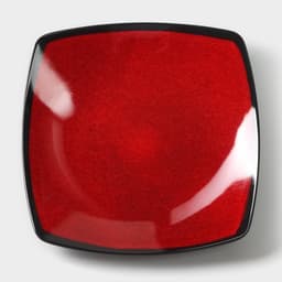 Блюдо сервировочное «Красный Восток», 18.7×2.5 см, пластик, чёрное