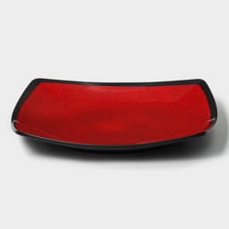 Блюдо сервировочное «Красный Восток», 18.7×2.5 см, пластик, чёрное