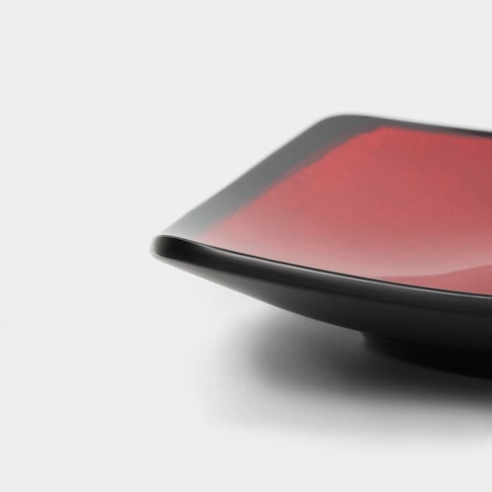 Блюдо сервировочное «Красный Восток», 18.7×2.5 см, пластик, чёрное