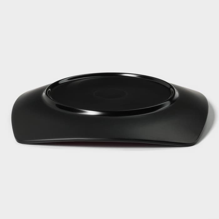 Блюдо сервировочное «Красный Восток», 18.7×2.5 см, пластик, чёрное