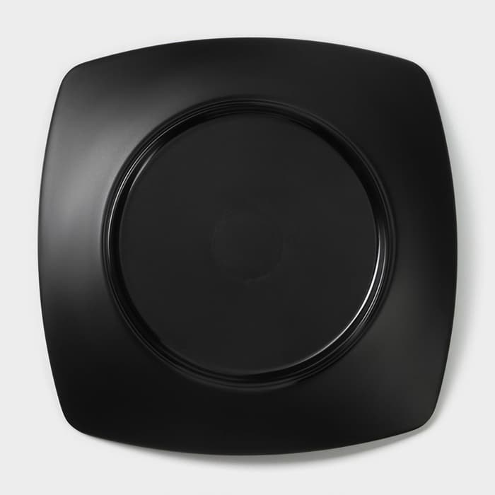 Блюдо сервировочное «Красный Восток», 18.7×2.5 см, пластик, чёрное