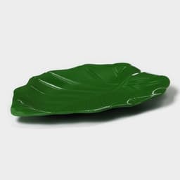 Блюдо для подачи «Лист», пластик, 25×17×2 см, зелёное