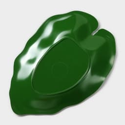 Блюдо для подачи «Лист», пластик, 25×17×2 см, зелёное