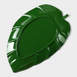 Блюдо для подачи «Лист», пластик, 37.5×23.5×2 см, зелёное