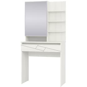 Столик туалетный с зеркалом «Аделина», 800×423×1620 мм, цвет рамух белый