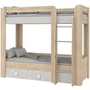 Кровать двухъярусная «Микки», 2 ящика, 800×2000 мм, цвет дуб ривьера/серый