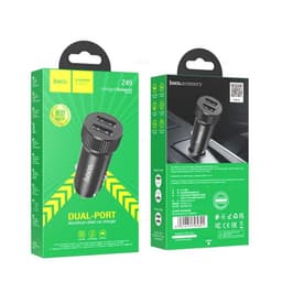 Автомобильное зарядное устройство Hoco Z49, 2 USB, 2.4 А, чёрное