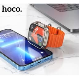Смарт-часы Hoco Y12 Ultra, 1.96, 240×280, Bluetooth 5.0, 320 мАч, поддержка вызова, Lightning, золотистые