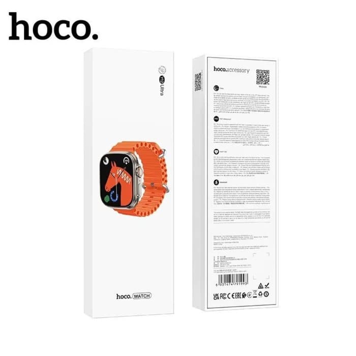 Смарт-часы Hoco Y12 Ultra, 1.96, 240×280, Bluetooth 5.0, 320 мАч, поддержка вызова, Lightning, золотистые