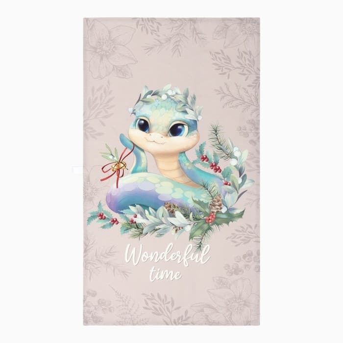 Полотенце кухонное «Этель» Wonderful time, 40×70 см, 100% хлопок, саржа 190 г/м²