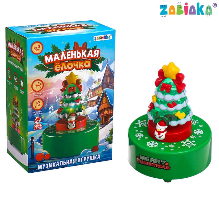 Музыкальная игрушка ZABIAKA «Маленькая ёлочка», световые и звуковые эффекты