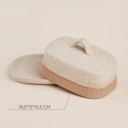 Маслёнка SL Home «Виенто», 18.5×13×10.5 см, керамика, бежевая