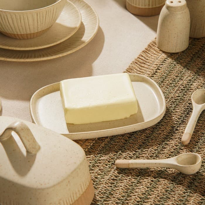 Маслёнка SL Home «Виенто», 18.5×13×10.5 см, керамика, бежевая