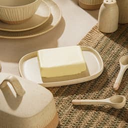 Маслёнка SL Home «Виенто», 18.5×13×10.5 см, керамика, бежевая