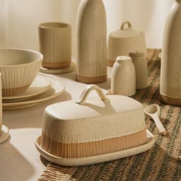 Маслёнка SL Home «Виенто», 18.5×13×10.5 см, керамика, бежевая