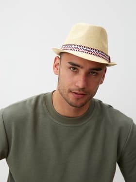 Шляпа мужская MINAKU, размер 58, бежевая