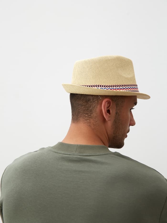 Шляпа мужская MINAKU, размер 58, бежевая
