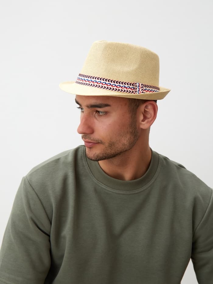 Шляпа мужская MINAKU, размер 58, бежевая