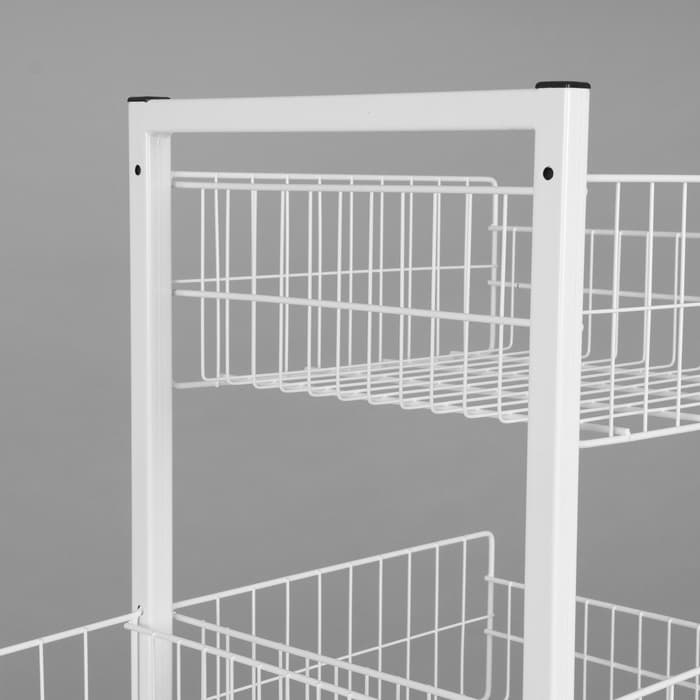 Стойка универсальная «Для зонтов» 10 корзин, металл, 82.5×40×160 см, белый