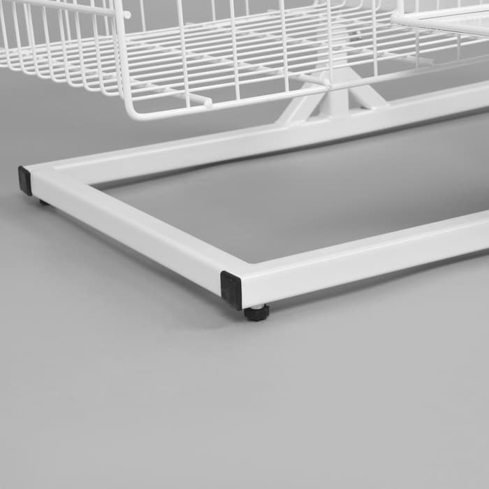 Стойка универсальная «Для зонтов» 10 корзин, металл, 82.5×40×160 см, белый