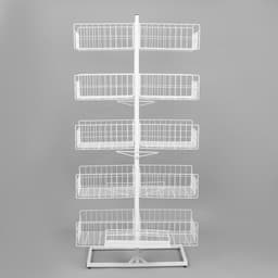 Стойка универсальная «Для зонтов» 10 корзин, металл, 82.5×40×160 см, белый