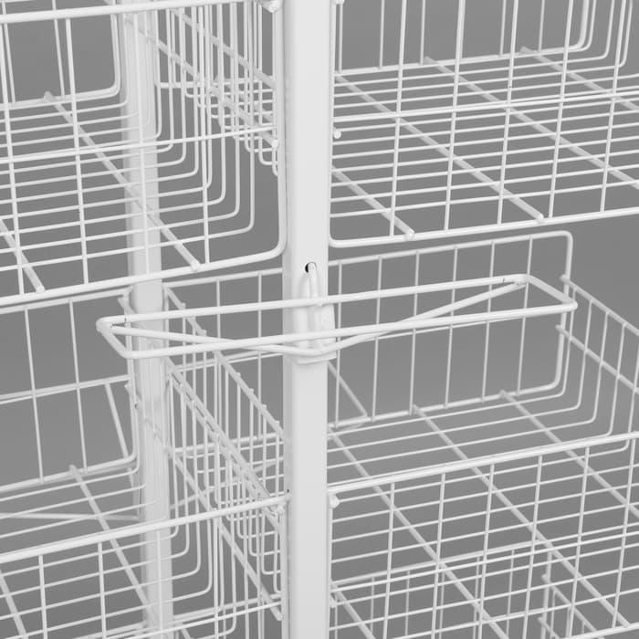 Стойка универсальная «Для зонтов» 10 корзин, металл, 82.5×40×160 см, белый