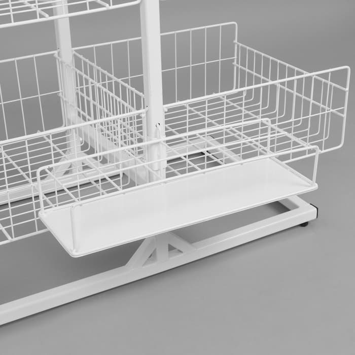 Стойка универсальная «Для зонтов» 10 корзин, металл, 82.5×40×160 см, белый