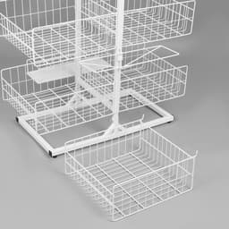 Стойка универсальная «Для зонтов» 10 корзин, металл, 82.5×40×160 см, белый