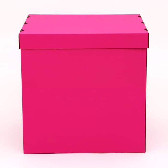 Коробка для воздушных шаров, Розовая 60×60×60 см