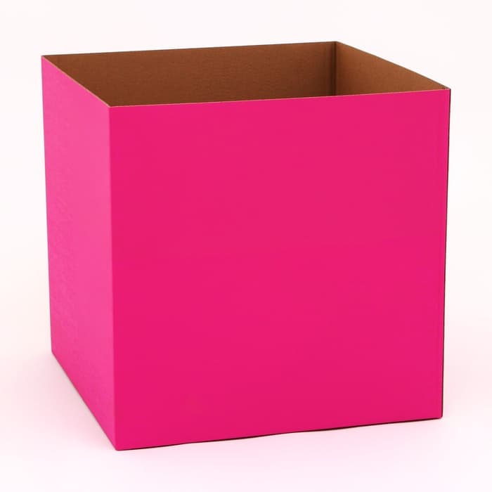Коробка для воздушных шаров, Розовая 60×60×60 см