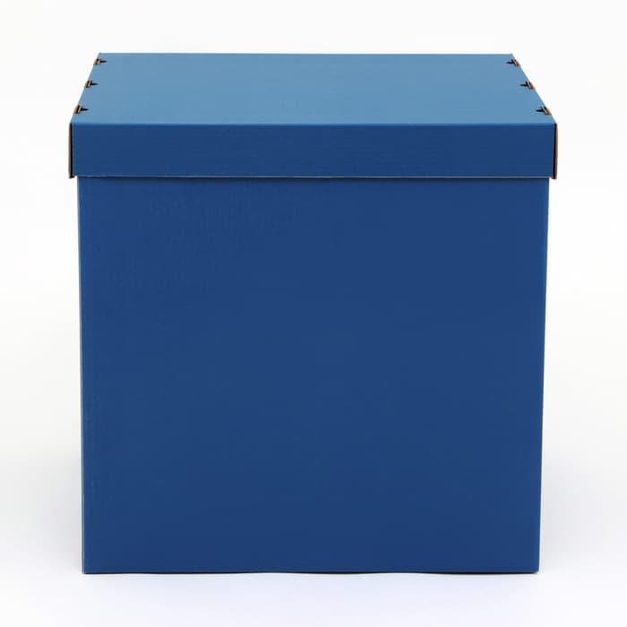 Коробка для воздушных шаров, Синяя 60×60×60 см
