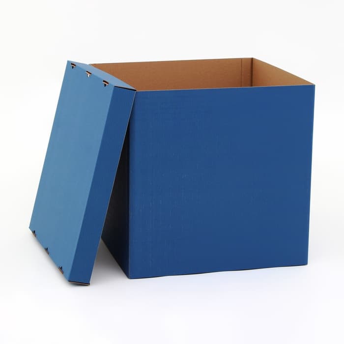 Коробка для воздушных шаров, Синяя 60×60×60 см