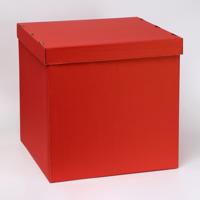 Коробка для воздушных шаров, Красная, 60×60×60 см