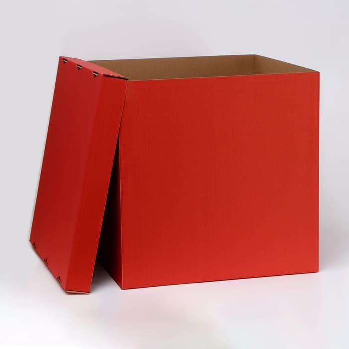 Коробка для воздушных шаров, Красная, 60×60×60 см