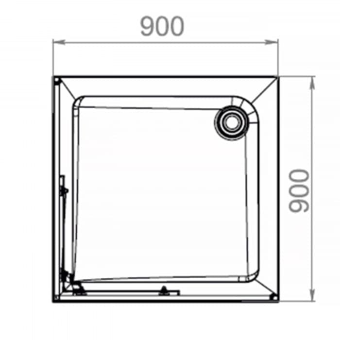 Поддон душевой Cube 99, для Domani-Spa Cube 99, 90×90 см