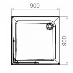 Поддон душевой Cube 99, для Domani-Spa Cube 99, 90×90 см