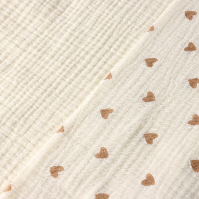 Пелёнки муслиновые «Крошка Я», 130×110 см, набор 2 шт., муслин, хлопок 100%, бежевые