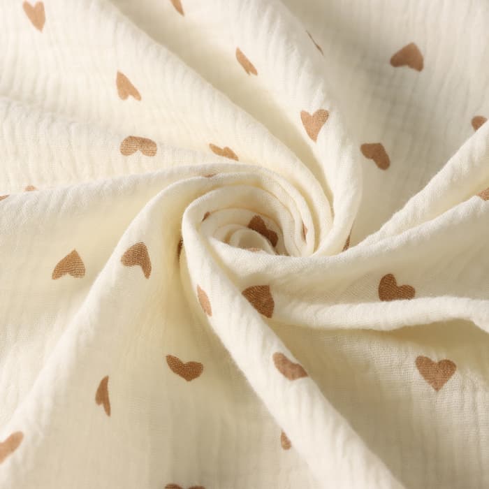 Пелёнки муслиновые «Крошка Я», 130×110 см, набор 2 шт., муслин, хлопок 100%, бежевые