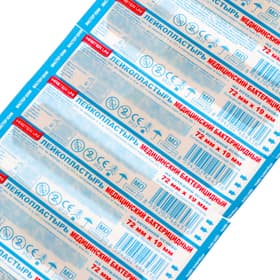 Лейкопластырь MASTER UN, бактерицидный на нетканой основе, см: 7.2×1.9