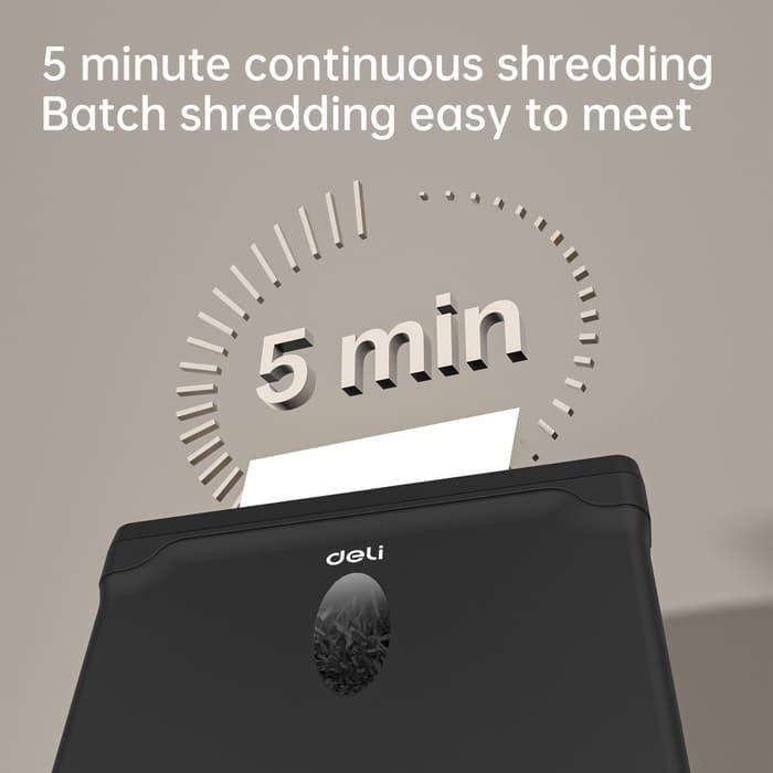 Шредер Deli ET015 черный с автоподачей (секр.P-4) фрагменты 5лист. 10лтр. пл.карты
