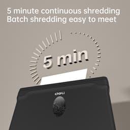 Шредер Deli ET015 черный с автоподачей (секр.P-4) фрагменты 5лист. 10лтр. пл.карты