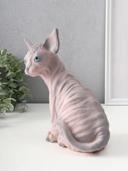 Копилка для денег «Котенок Сфинкс», гипс, 21×10×21 см