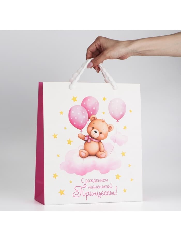 Пакет ламинированный «Принцессе», M 25.5 х 30 х 9 см